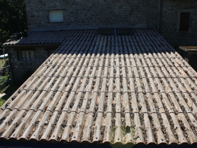 Après la dépose des tuiles canal, plaques en polycarbonate à déposer.JPG