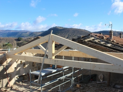 Après montage d'une ferme en bois lamellé collé.JPG
