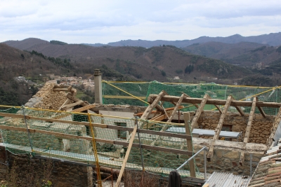 Dépose de l'ancienne charpente en bois