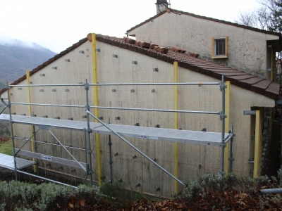 Façade avant la réalisation du débord de toiture.JPG