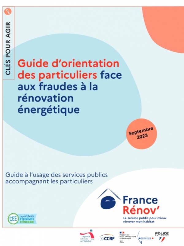 Guide ADEME d'orientation des particuliers face aux fraudes à la rénovation énergétique