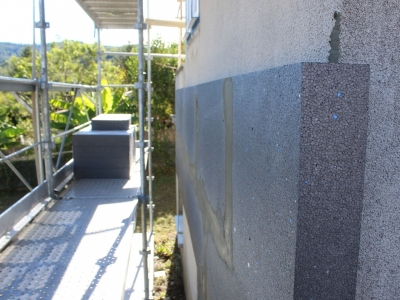 Panneau isolant polystyrène expansé gris ignifugé Knauf Xtherm Itex Sun+ avec billes Blue by Knauf, Chagnol Vincent QUALIBAT RGE pour l'isolation des murs à Aubenas.JPG
